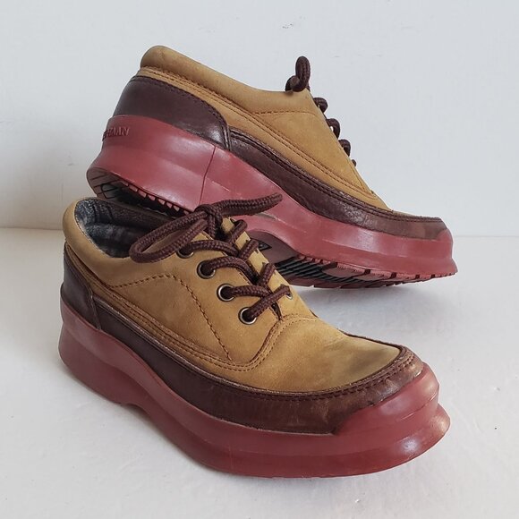 COLE HAAN Sporting Shoes Leather Walking Hiking Lace Up Flats Bicolor - Picture 3 of 15